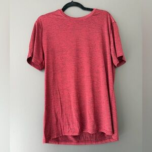 Real Essentials Men's Short Sleeve Red Heathered Tee